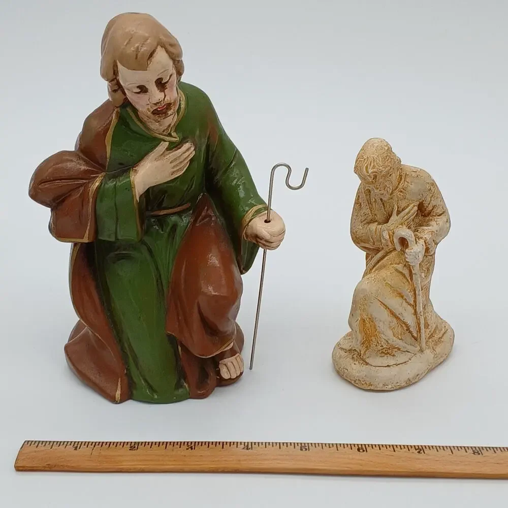 Vintage Nativity Lot of 22: Hand painted, Ceramic, Chalkware, Italy, Japan